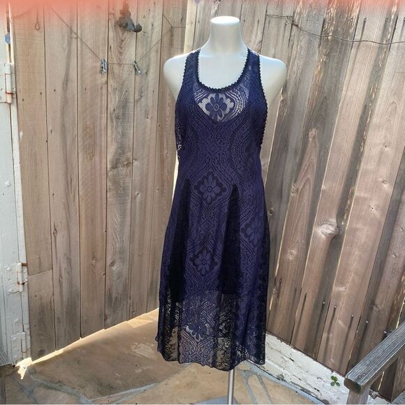 Free People Miracle Lace Midi dress size large - Picture 6 of 10